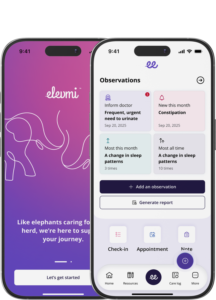 Elevmi app on smartphone screens